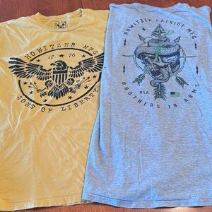 Howitzer MFG Men's Short Sleeve Tees - Yellow and Gray